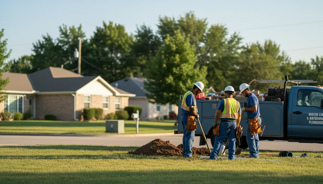 Residential water line and bathroom plumbing service in Brutus, MI